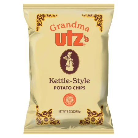 Utz Regular Kettle Chips, Family Size, 8 oz Bag