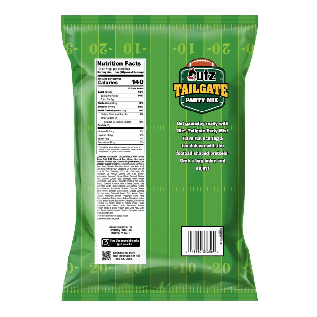 Utz Tailgate Party Mix, Family Size, 10 oz Bag