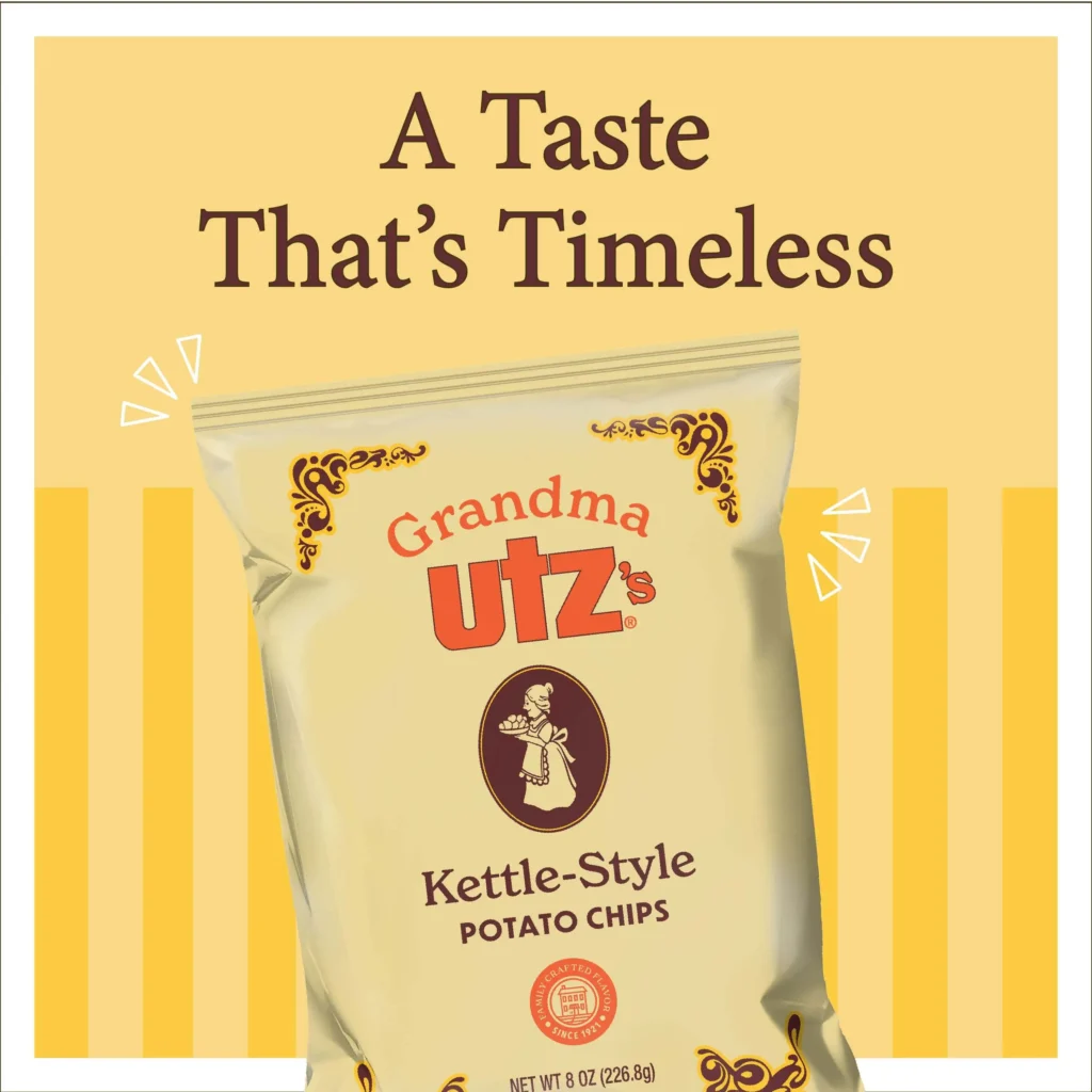 Utz Regular Kettle Chips, Family Size, 8 oz Bag