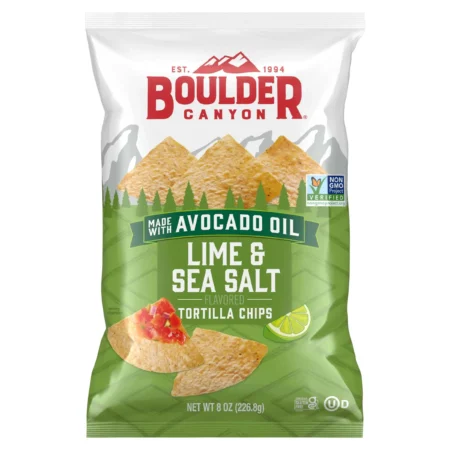 Boulder Canyon Avocado Oil Lime & Sea Salt Tortilla Chips 8 oz.